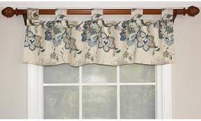Sun zero evelina faux dupioni silk back tab 100% blackout window valance. British Floral Tab Top Valance