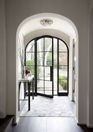 Arched Window Walls Fixed Transom With Site Lites In 2020 Glass Front Door Steel Front Door Iron Front Door