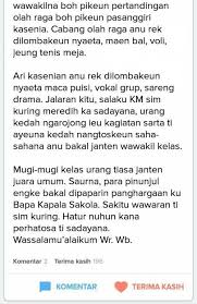 Contoh artikel tentang lingkungan sekolah. Contoh Wawaran Bahaya Bahasa Sunda