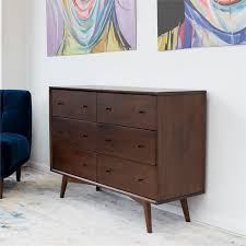 Featuring clean lines, 3 drawers, and an affordable price. Mid Century Modern Denver Walnut Wood Dresser Ash8983