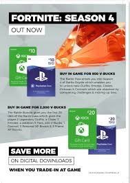 How to redeem fortnite gift cards (feat. Game Boooollymena On Twitter Don T Forget Season 4 Now Out As If You D Forget Get Your Top Ups In Store For Those V Bucks Vbucks Xbox Ps4 Fortnite Https T Co Ggtkxgb2em