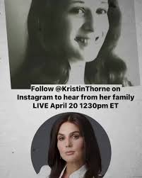 Hey Friends of Judy! I wanted to announce this Saturday, April 20th at  12:30pm ET, investigative reporter Kristin Thorne is going to interview me  live