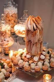 We Could Get Some Macaroons And Costco Cream Puffs And Some Chocolate Covered Pretzels For The Snacks Table Party Food Catering Catering Desserts Buffet Food