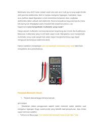 Cara mengukur watt dengan multitester hampir sama dengan yang sebelumnya. Multi Meter