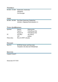 Beschränken sie sich in bezug auf die angestrebte position auf das wesentliche. Tabellarischer Lebenslauf Vorlagen Beispiele Einzelstuck
