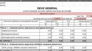 Deviz General Model Excel Tkobra