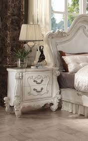 The pieces are a bed frame with a headboard, a nightstand customizable bedroom sets: Bone White Queen Bedroom Set 5 Pcs Versailles 21760q Acme Vintage Classic Versailles 21760q Set 5