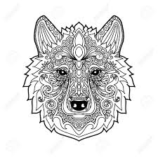 Hand Gezeichneter Wolf Mit Ethnischem Blumengekritzelmuster Malvorlage Zentangle Design Fur Entspannung Und Meditation Fur Erwachsene Vektor Illustration Lizenzfrei Nutzbare Vektorgrafiken Clip Arts Illustrationen Image 78495651