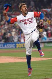 Marzo 17 Puerto Rico Infielder Francisco Lindor Celebra En El Parque Despues De La Victoria Sobre Estados Unidos World Baseball Classic Baseball Puerto Rico