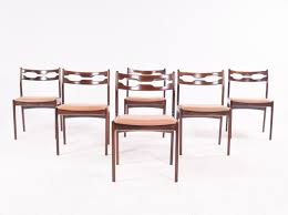 For Sale Set Of Six Rare Rosewood Razorblade Dining Chairs By Erling Torvits Denmark 1960s In 2020 Dining Chairs Chair Dining