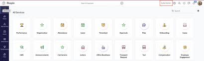 Screenshot of Zoho People