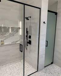 Matte Black Shower Inspiration Framed Shower Glass Luxurious Showers Glass Shower