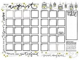 This Bullet Journal Calendar Page For The Month Of August 2018 Is Taken Straight From The Pages Of My Own Bullet Journal August Calendar Pages Planner Calendar