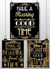Have A Roaring Good Time Sign Gatsby Quote Signs Gatsby Saying Signs Great Gatsby Party Gatsby Party Decorations Great Gatsby Party Decorations Party Signs