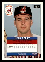 Herb Perry 1992 Fleer Excel Card #163 Kinston Indians