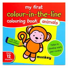 The raised line coloring book features 10 pages of winter activities such as sledding, ice skating, horse sleighing. My First Colour In The Line Colouring Book Animals 9781788242554 Ebay