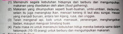 Jadi, itulah 4 masa sejarah masyarakat praaksara dalam aspek ekonomi. Deskripsi Perkembangan Masa Berburu Dan Mengumpulkan Makanan Tingkat Lanjut Aspek Ekonomi Brainly Co Id