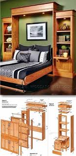 A Wooden Murphy Bed Within A Bookshelf Woodworkingjigs Ide Dekorasi Rumah Small Woodworking Projects Ide Kamar Tidur