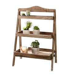 Foldable Wooden Plant Stand For Outdoor Or Greenhouse Three Shelves Wooden Plant Stands Plant Stands Outdoor Rustic Plant Stand