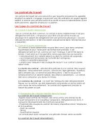 Le Contrat De Travail