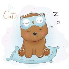 Watercolor and pencil drawing of teddy bear with balloon. Cute Cartoon Bear Sleeping With Eye Mask Illustration About Character Cartoons Bear Fashion Girl B Cute Bear Drawings Cute Cartoon Drawings Sleep Cartoon
