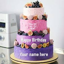 Special Birthday Cake For Brother Images Four Layer Fruit Birthday Name Cake For Husband Birthday Cake For Wife Fruit Birthday Cake Special Birthday Cakes