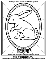 Chinese New Year Year Of The Rabbit Coloring Page New Year Coloring Pages Year Of The Rabbit Coloring Pages