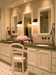 Double Sink Vanity With Makeup Counter Double Sink Bathroom Vanity With Makeup Table Bathroom Vanities Within Doubl Traditional Bathroom Home Bathrooms Remodel