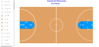 Los tantos suman diferente cantidad de puntos según la zona de la cancha desde la que se ejecuta el lanzamiento. Cancha De Baloncesto Geogebra