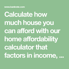 Calculate How Much House You Can Afford With Our Home Affordability Calculator That Factors In Income Taxes And More To Affordable Calculator Mortgage Banker