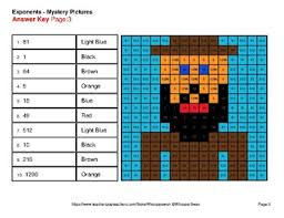 Collection by math in demand. Exponents Color By Number Math Mystery Pictures