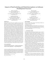 Please be aware that the schedule can change. Pdf Impact Of Task Switching And Work Interruptions On Software Development Processes