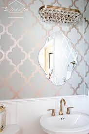Glam Powder Room Inspiration And Reveal The Lived In Look Powder Room Decor Powder Room Ideas Elegant Powder Room Wallpaper