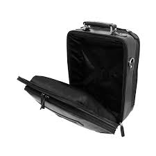 The journey of a thousand miles begins with a single step. Barry Smith Genuine Leather Mini Laptop Trolley Bag Black Cuir