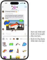 Gửi nhãn dán trong Tin nhắn trên iPhone - Bộ phận hỗ trợ của Apple (VN)
