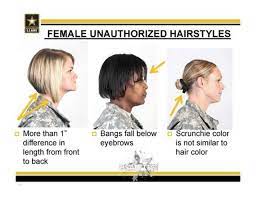 Army Unauthorized Hairstyles For Women Military Hair Military Haircut Womens Hairstyles