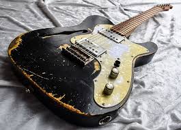 Dax Co Partscaster Black Heavy Relic Fender Thinline Telecaster Parts With Tweed Case Coa Dax Co Custom Shop Reverb Fender Thinline Telecaster Fender Custom Shop