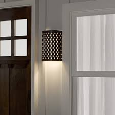 In regards to the former, indoor wall sconces work particularly well along with chandeliers or pendant lamps in dining rooms or in living rooms when supplemented. Elijah River Of Goods Modern Black Metal Column Outdoor Wall Sconce 9 375 X 4 875 X 12 75 Overstock 33769928