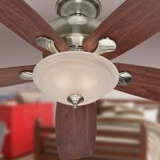 Shop Hunter Regalia 60 In Brushed Nickel Downrod Or Flush Mount Ceiling Fan With Light Kit At Lowes Ceiling Fan Ceiling Fan With Light Flush Mount Ceiling Fan