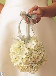 White Hydrangea Pomander Flower Girl Bouquet Hydrangeas Wedding Wedding Flowers Hydrangea