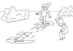 Rayuela juego dibujo para colorear. 14 Ideas De Educacion Fisica Dibujos De Juegos Dibujos Para Colorear Dibujos