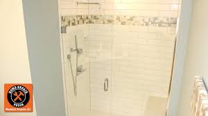 A walk in shower is the central focus of a wet room and creates a stylish yet practical alternative to the common shower head over a bathtub or shower cubicle with plastic white base. How To Build A Subway Tile Walk In Shower Quick Tips Youtube