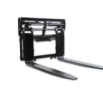 Fork positioners for telehandlers and forklifts