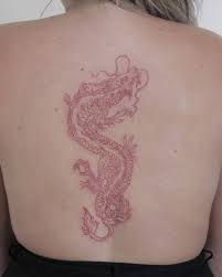 Small dragon tattoo on hip. Red Ink Red Dragon Red Tattoos Red Dragon Tattoo Red Ink Tattoos