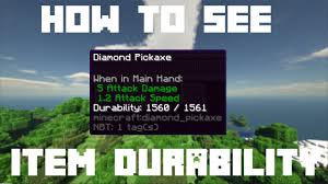 The durability of the two pickaxes is added together, plus an extra 5% of the tool type's . Minecraft Tiny Tips How To See Item And Armor Durability Youtube