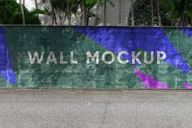 Download Free Psd Mockup Of Two Posters On A Concrete Wall