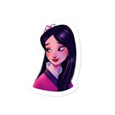 Disney Mulan Sticker Mulan Vinyl Sticker Princess Mulan Etsy Princess Sticker Wallpaper Iphone Disney Princess Vinyl Sticker