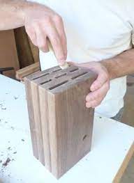 How To Build A Wooden Knife Block Diy Knife Block Plans Wwgoa Knife Block Diy Diy Knife Wooden Knife