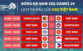 Lịch thi đấu các giải bóng đá anh. Lá»‹ch Thi Ä'áº¥u Bong Ä'a Nam Sea Games 29 U22 Viá»‡t Nam Dá»… Thá»Ÿ Vov Vn