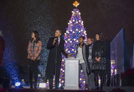 First Family Tree Lighting National Christmas Tree Obama Christmas White House Christmas